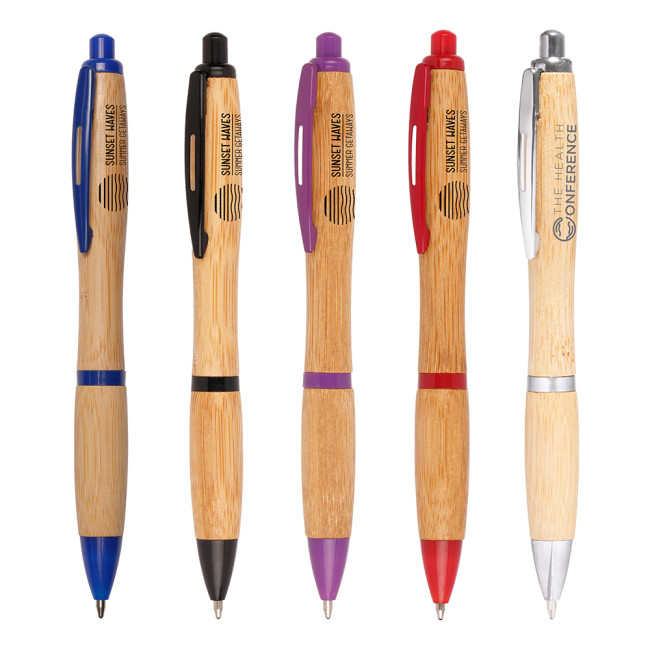 Branded Shanghai Bamboo Ball Pen - Image 1