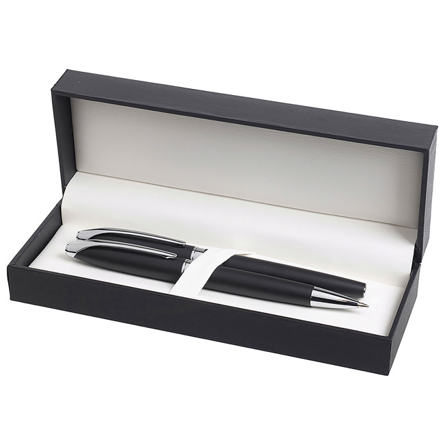 Custom Printed Elegance Chrome Pen Set