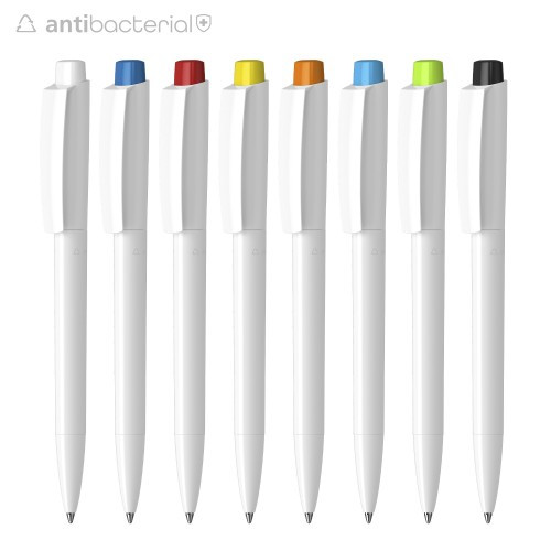 Custom Printed Zeno Anti-Bac Recycled Ball Pen - Image 1