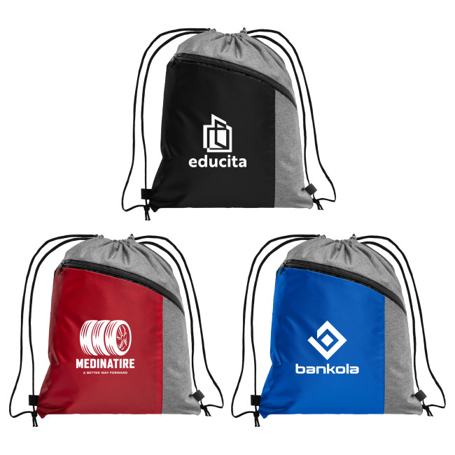 Custom Printed Geneva Drawstring Backpack 210D Polyester