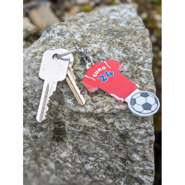 Custom Printed Shirt Shaped Trolley Stick Keyring - Image 4