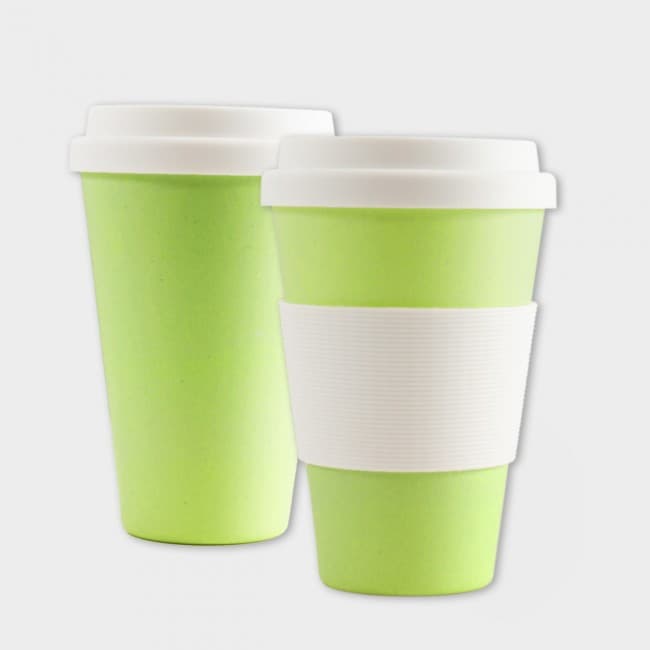 Custom Printed Green & Good Bamboo Fibre Travel Mug 430ml - Image 5