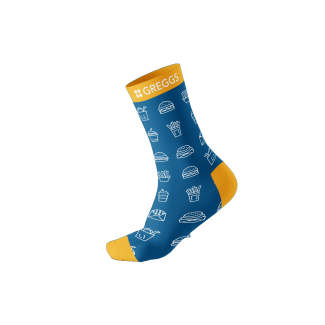 Custom Printed Custom Branded Cotton Socks - Image 2