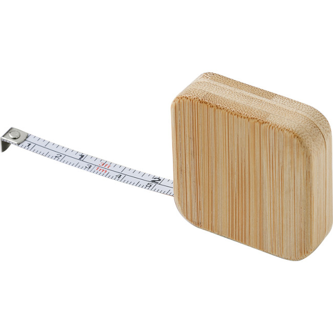 Branded Bamboo Tape Measure 1m - Image 1