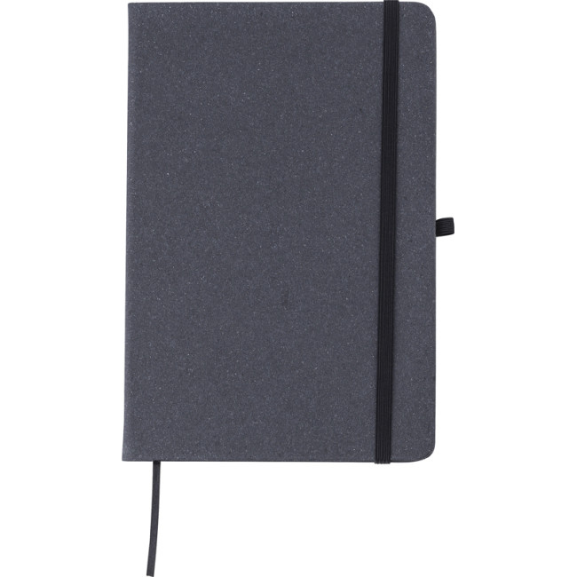 Custom Printed Recycled Leather A5 Notebook - Image 1