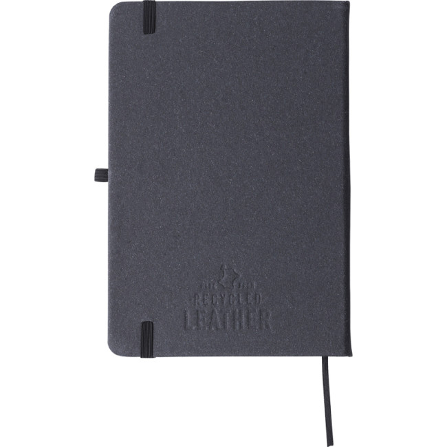 Custom Printed Recycled Leather A5 Notebook - Image 2