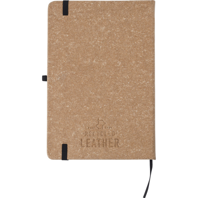 Custom Printed Recycled Leather A5 Notebook - Image 5