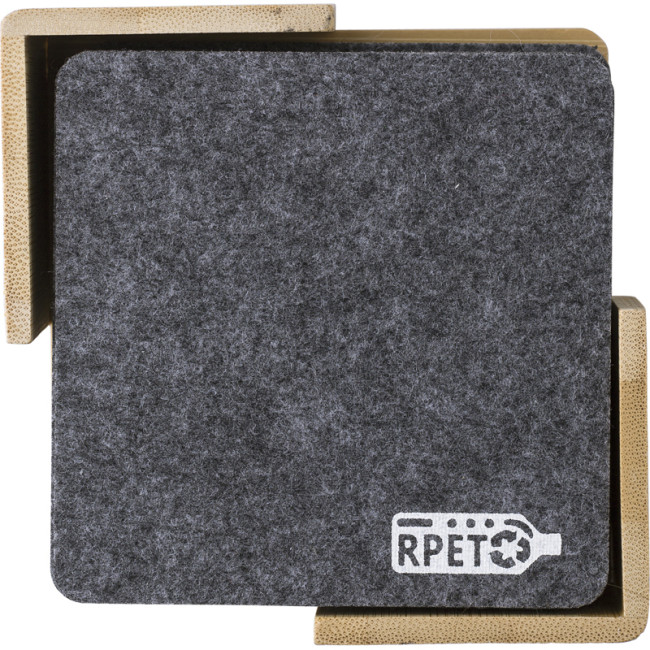 Custom Printed Rpet Coaster Set - Image 3