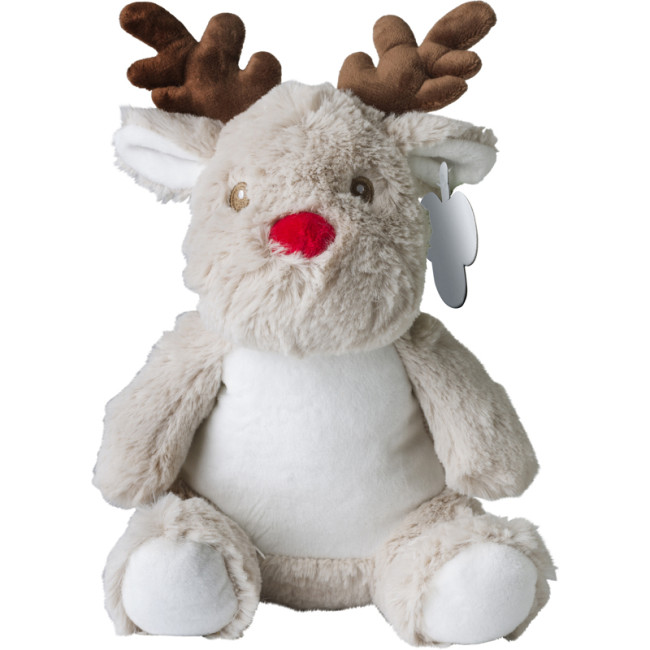 Custom Printed Plush Toy Reindeer - Image 1