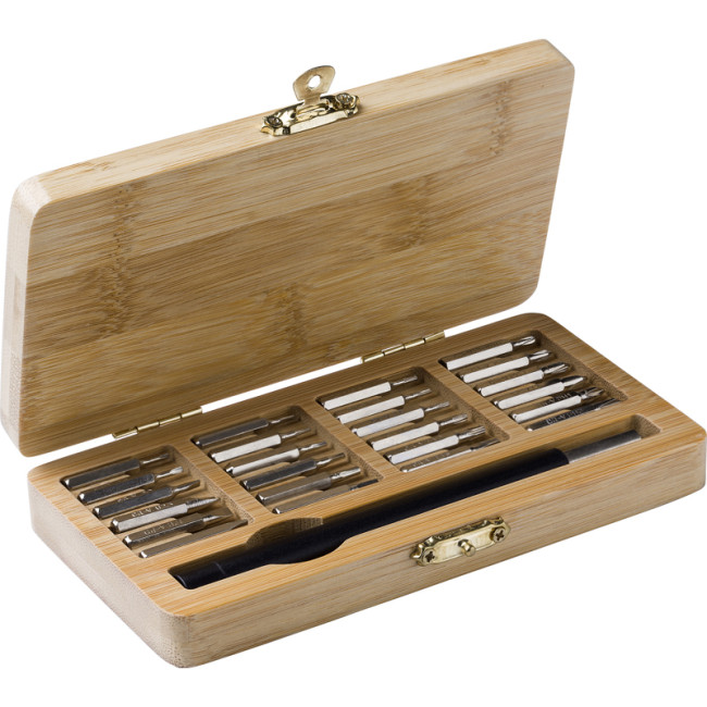 Branded Bamboo Tool Set - Image 1