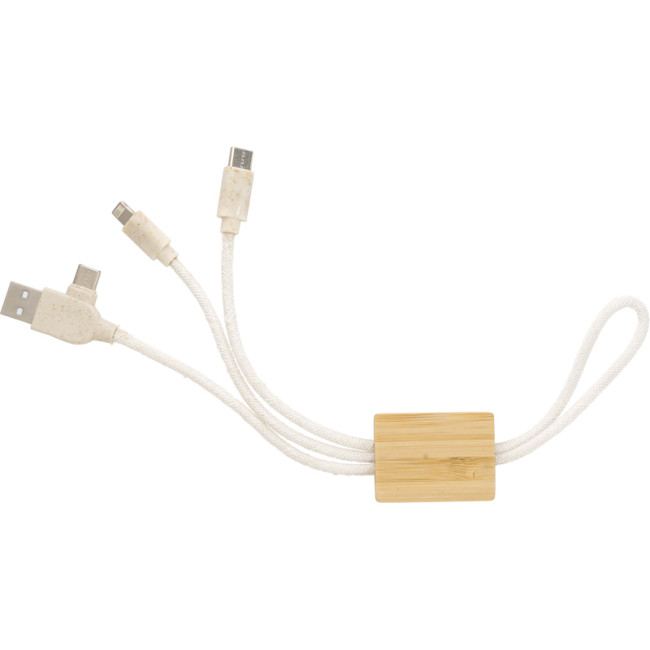 Branded Bamboo USB Charger - Image 2