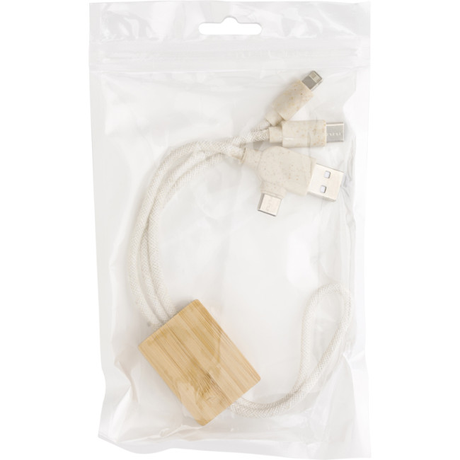 Branded Bamboo USB Charger - Image 3