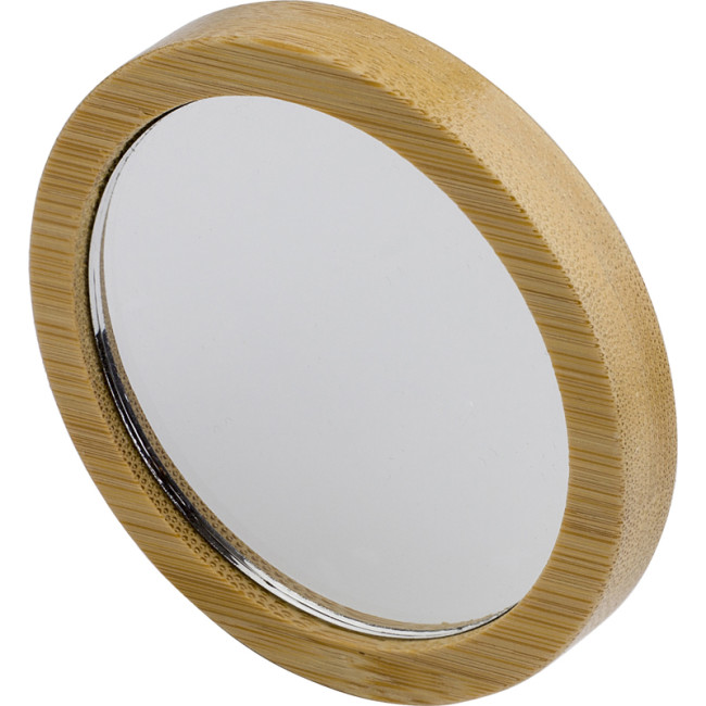 Branded Alice Bamboo Pocket Mirror - Image 1