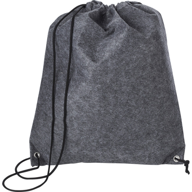 Custom Printed Rpet Felt Drawstring Backpack - Image 1