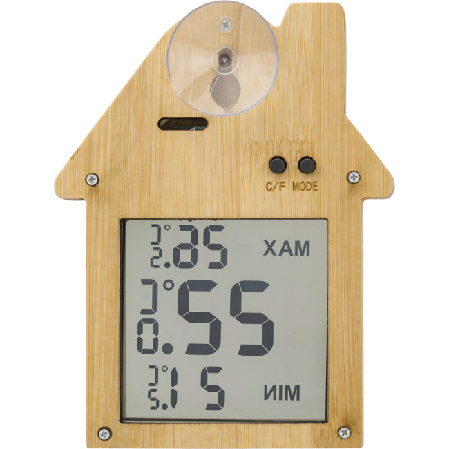 Branded Bamboo Weather Station - Image 1