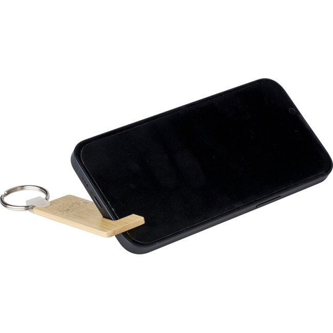 Branded Bamboo Key And Phone Holder - Image 2