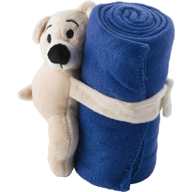 Custom Printed Plush Bear With Fleece Blanket - Image 2