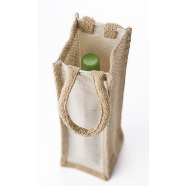 Custom Printed Cotton Wine Bag - Image 1