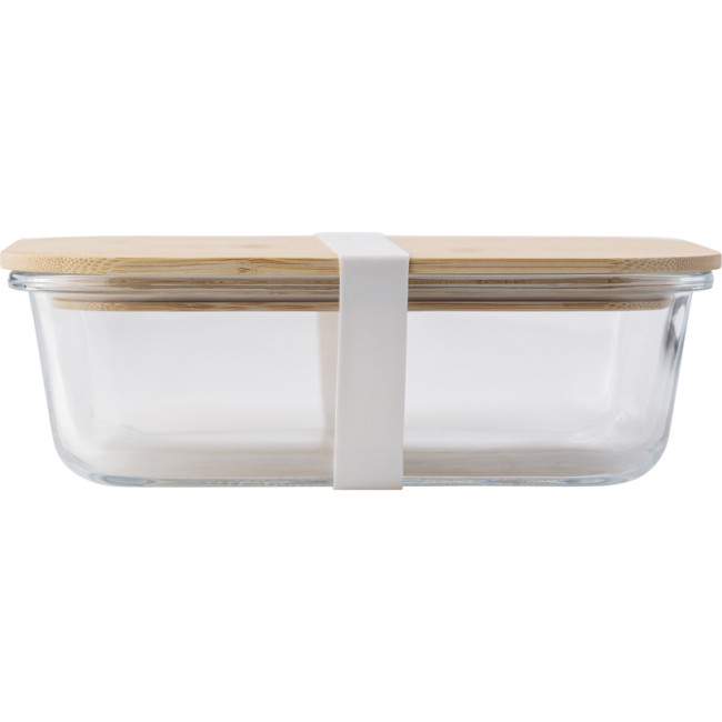 Custom Printed Glass Lunch Box With Bamboo Lid - Image 2