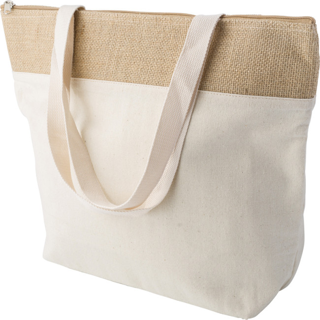 Custom Printed Jute Shopper Cool Bag - Image 1