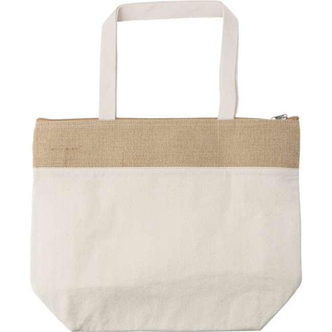 Custom Printed Jute Shopper Cool Bag - Image 2