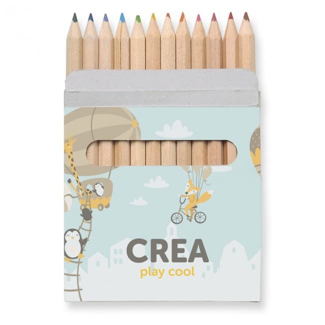 Custom Printed 12 Coloured Pencils Set - Image 1