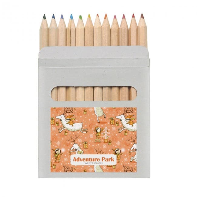 Custom Printed 12 Coloured Pencils Set - Image 3