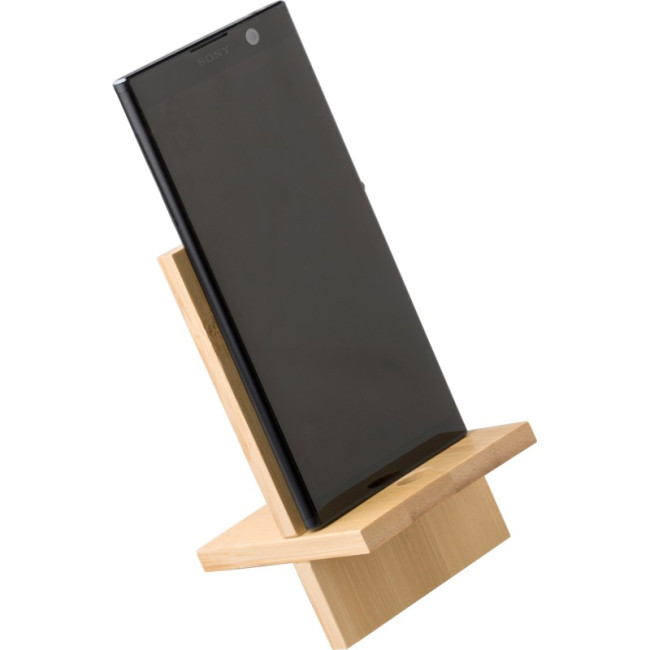 Branded Farrah Bamboo Phone Stand - Image 3