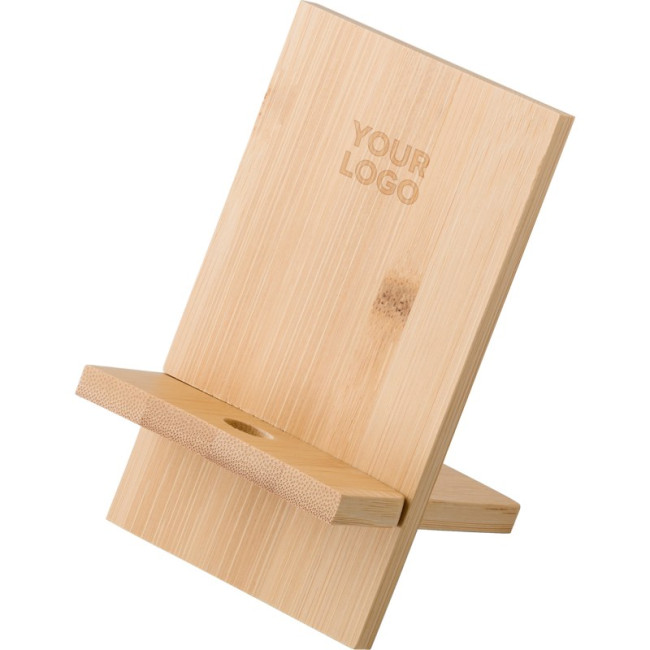 Branded Farrah Bamboo Phone Stand - Image 6