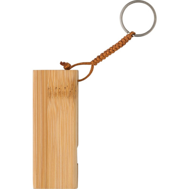 Branded Bamboo Key Chain Phone Stand - Image 5