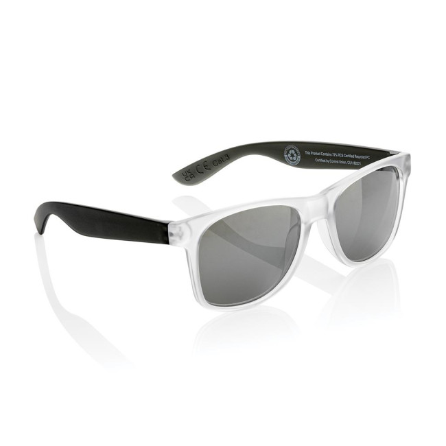 Custom Printed Gleam RCS Recycled PC Mirror Lens Sunglasses - Image 1