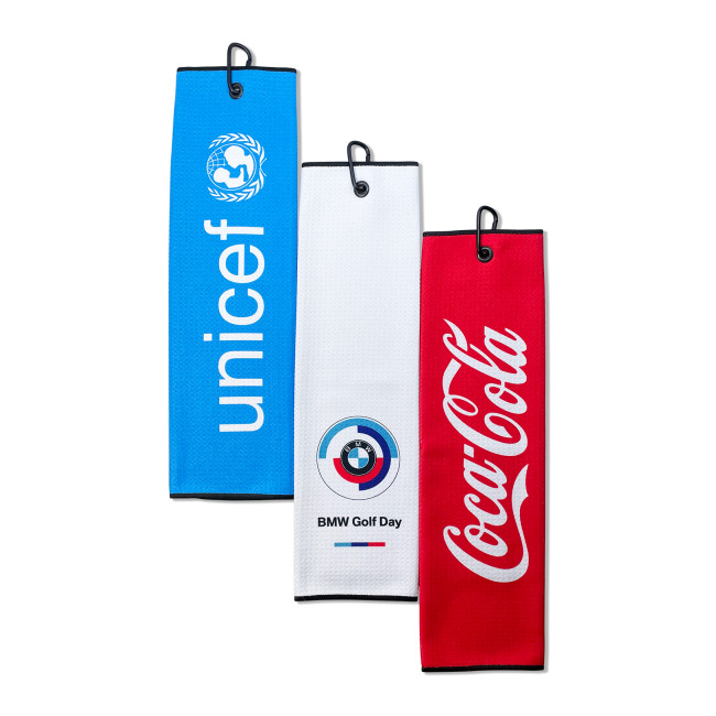 Custom Printed Dormi Tri-Fold Microfibre Printed Golf Towel