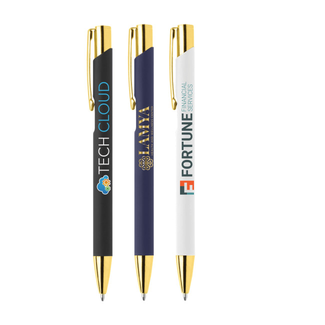 Custom Printed Crosby Gold Softy Pen