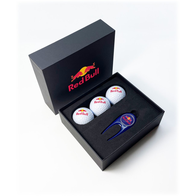 Custom Printed Contemporary 3 Ball Golf Mini Presentation Box