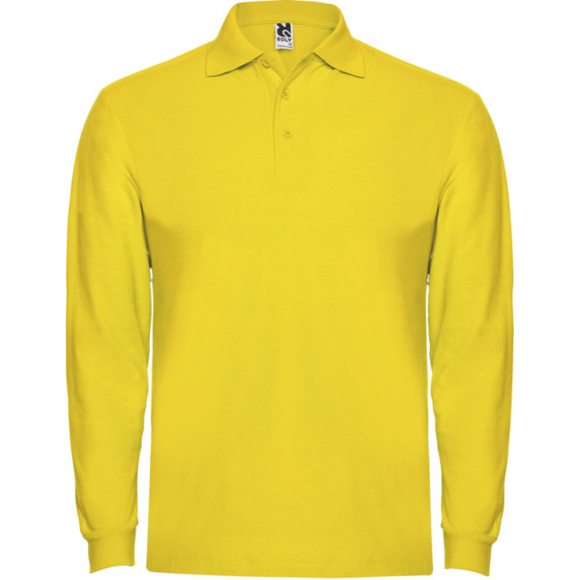 Custom Printed Estrella Long Sleeve Men's Polo - Image 9