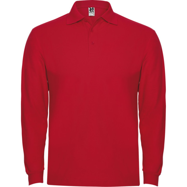 Custom Printed Estrella Long Sleeve Men's Polo - Image 8