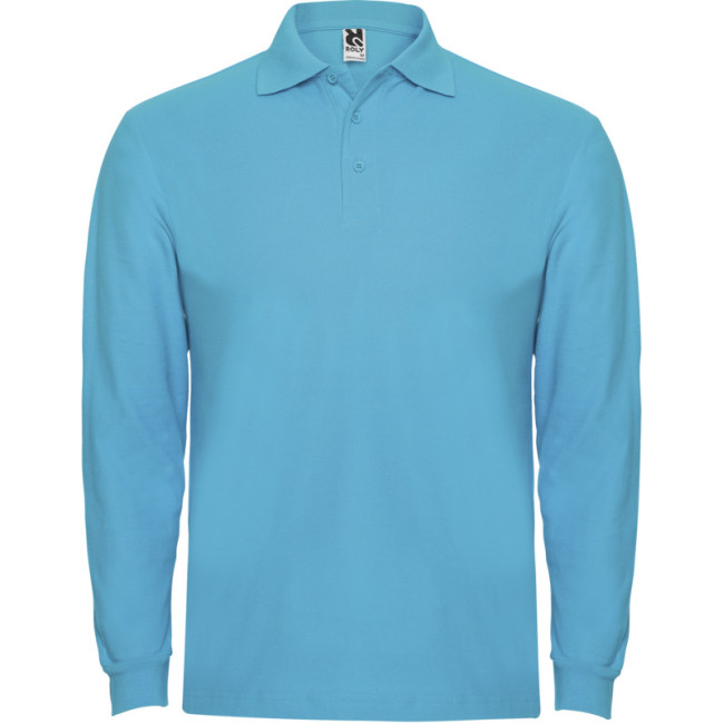 Custom Printed Estrella Long Sleeve Men's Polo - Image 7