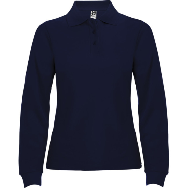 Custom Printed Estrella Long Sleeve Women's Polo - Image 10