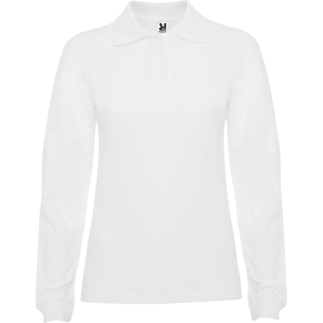 Custom Printed Estrella Long Sleeve Women's Polo - Image 9