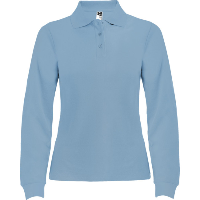 Custom Printed Estrella Long Sleeve Women's Polo - Image 6