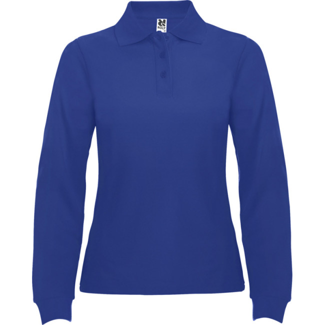 Custom Printed Estrella Long Sleeve Women's Polo - Image 5