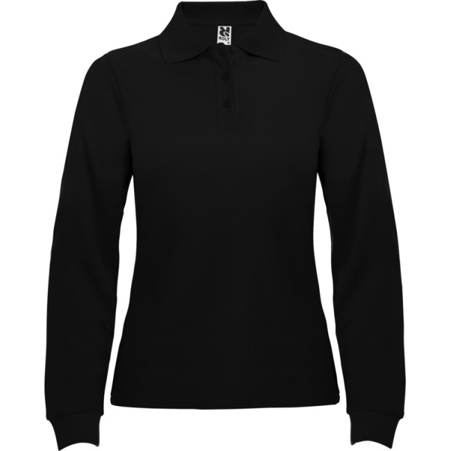 Custom Printed Estrella Long Sleeve Women's Polo - Image 4