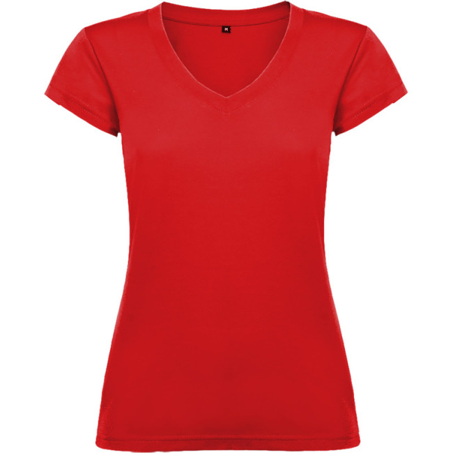 Custom Printed Victoria Short Sleeve Women's V-Neck T-Shirt - Image 1