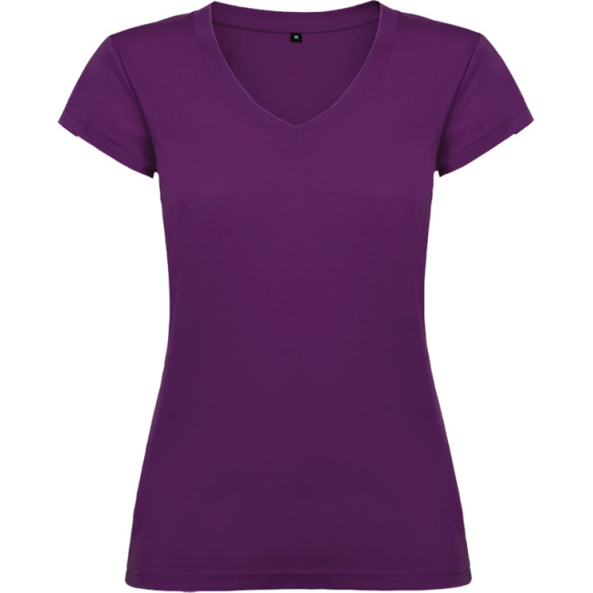 Custom Printed Victoria Short Sleeve Women's V-Neck T-Shirt - Image 3