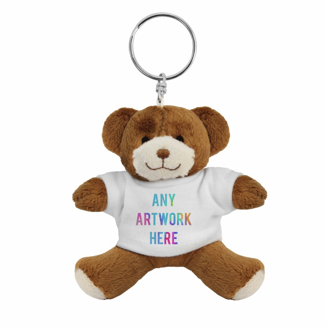 Custom Printed Soft Toy George Keyring Bear