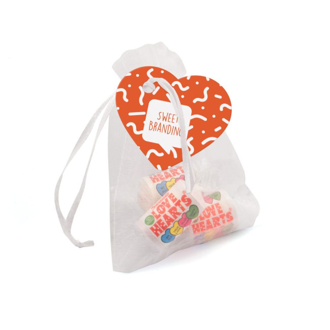 Custom Printed Eco Organza Bag Love Hearts