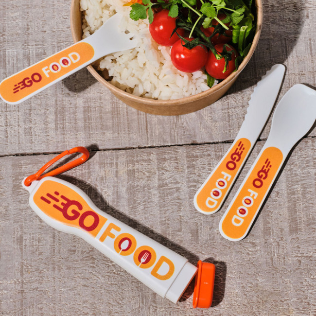 Custom Printed Lunch Mate Cutlery Set - Image 2