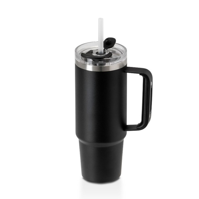 Custom Printed Grande Recycled Insulated Cup With Straw 880ml - Image 2