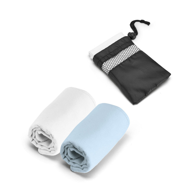 Custom Printed Microfibre Sports Towel With 190T Pouch - Image 1