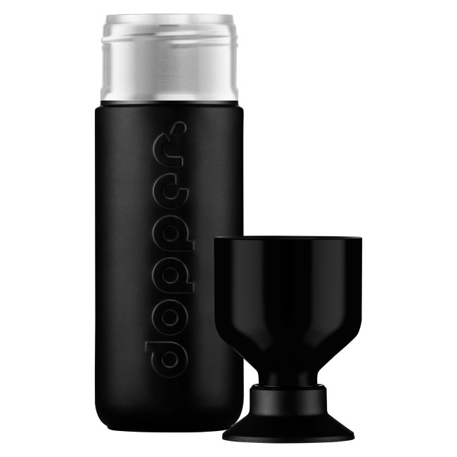 Custom Printed Dopper Blazing Black Insulated Bottle 580ml - Image 2